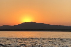 sunset on temple
